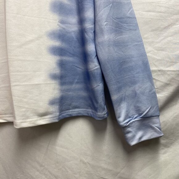 Minipeach Tie Dye Hoodie T-Shirt Women Small V-neck Long Sleeve Top - Picture 13 of 16